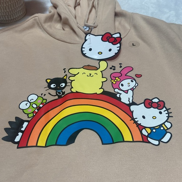 SANRIO HELLO KITTY NWT Size L Cream Hoodie - Picture 2 of 9